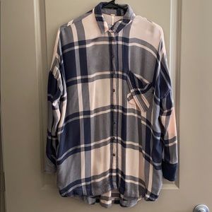 Free People Oversized Plaid Tunic